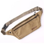 Unisex Casual Canvas Waist Bag Functional Comfortable Waist Bag Classic Waterproof Cross Body Traveling Bag Stevvex