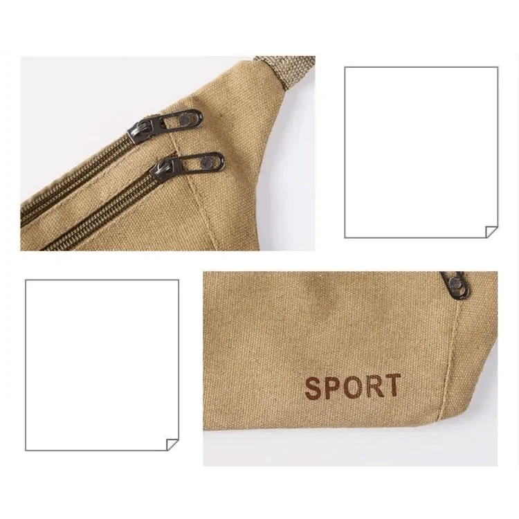 Unisex Casual Canvas Waist Bag Functional Comfortable Waist Bag Classic Waterproof Cross Body Traveling Bag Stevvex