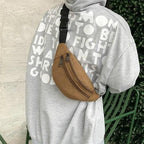 Unisex Casual Canvas Waist Bag Functional Comfortable Waist Bag Classic Waterproof Cross Body Traveling Bag Stevvex