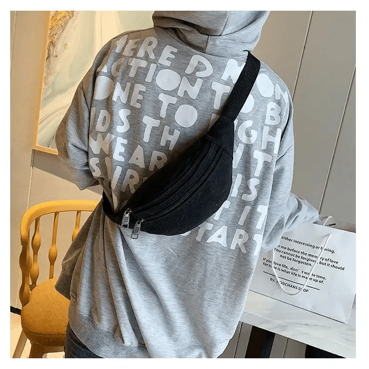 Unisex Casual Canvas Waist Bag Functional Comfortable Waist Bag Classic Waterproof Cross Body Traveling Bag Stevvex