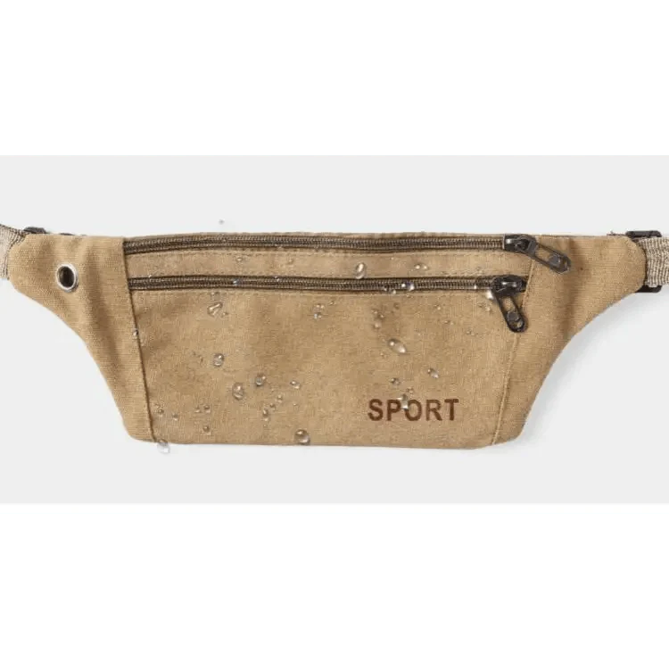 Unisex Casual Canvas Waist Bag Functional Comfortable Waist Bag Classic Waterproof Cross Body Traveling Bag Stevvex