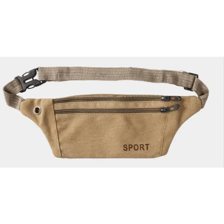 Unisex Casual Canvas Waist Bag Functional Comfortable Waist Bag Classic Waterproof Cross Body Traveling Bag Stevvex