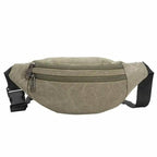Unisex Casual Canvas Waist Bag Functional Comfortable Waist Bag Classic Waterproof Cross Body Traveling Bag Stevvex
