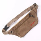 Unisex Casual Canvas Waist Bag Functional Comfortable Waist Bag Classic Waterproof Cross Body Traveling Bag Stevvex