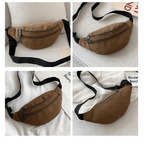 Unisex Casual Canvas Waist Bag Functional Comfortable Waist Bag Classic Waterproof Cross Body Traveling Bag Stevvex