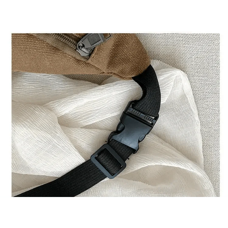 Unisex Casual Canvas Waist Bag Functional Comfortable Waist Bag Classic Waterproof Cross Body Traveling Bag Stevvex