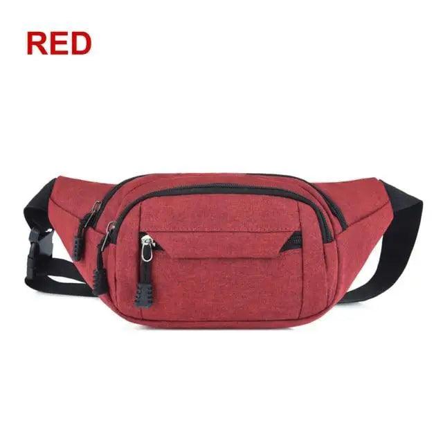 Unisex Casual Crossbody Women Waist Bag Retro Design Large Capacity Canvas Travel Adjustable Phone Bag Fanny Hip Bags Hands-Free Wallets Waist Pack Stevvex