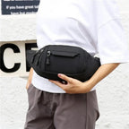 Unisex Casual Crossbody Women Waist Bag Retro Design Large Capacity Canvas Travel Adjustable Phone Bag Fanny Hip Bags Hands-Free Wallets Waist Pack Stevvex