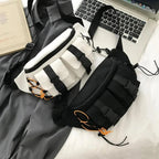 Unisex Casual Stylish Zipper Fanny Black Waist Bag Comfortable Travel Cross Body Bag Large Capacity Bags Stevvex