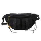 Unisex Casual Stylish Zipper Fanny Black Waist Bag Comfortable Travel Cross Body Bag Large Capacity Bags Stevvex