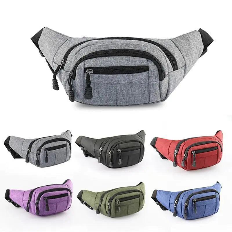 Unisex Classic Design Sports Fanny Pack Stylish Waist Bag Large Capacity Outdoor Travel Waist Bag Stevvex
