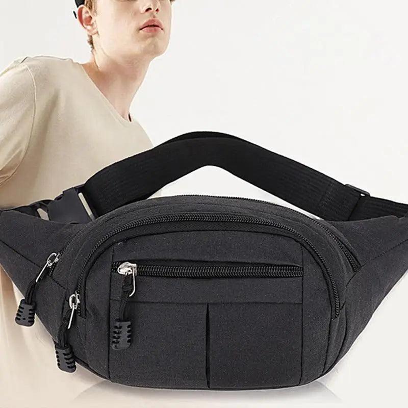 Unisex Classic Design Sports Fanny Pack Stylish Waist Bag Large Capacity Outdoor Travel Waist Bag Stevvex