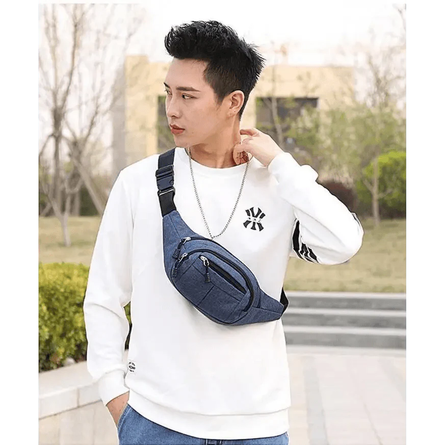 Unisex Classic Design Sports Fanny Pack Stylish Waist Bag Large Capacity Outdoor Travel Waist Bag Stevvex