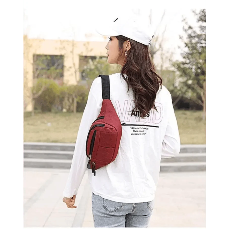 Unisex Classic Design Sports Fanny Pack Stylish Waist Bag Large Capacity Outdoor Travel Waist Bag Stevvex