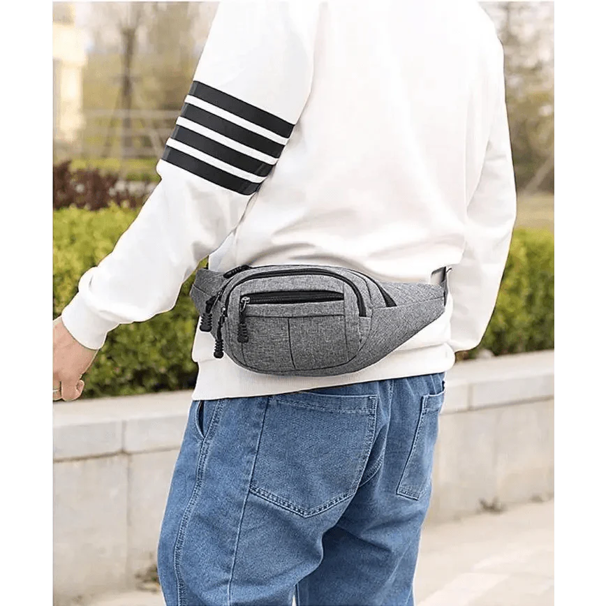 Unisex Classic Design Sports Fanny Pack Stylish Waist Bag Large Capacity Outdoor Travel Waist Bag Stevvex