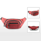 Unisex Classic Design Sports Fanny Pack Stylish Waist Bag Large Capacity Outdoor Travel Waist Bag Stevvex