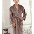 Unisex Comfortable Fleece Soft Bathrobes Elegant Sleepwear For Men And Women Winter Indoor Warm Bathrobe Stevvex