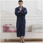 Unisex Comfortable Fleece Soft Bathrobes Elegant Sleepwear For Men And Women Winter Indoor Warm Bathrobe Stevvex