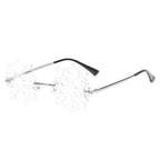 Unisex Elegant Diamond Shape Rimless Sunglasses Vintage Sun Glasses Cute Designs Excellent Gift For Summer