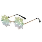 Unisex Elegant Diamond Shape Rimless Sunglasses Vintage Sun Glasses Cute Designs Excellent Gift For Summer