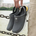 Unisex Fashion Beach Sandals Thick Sole Slipper Waterproof Anti-Slip Sandals Flip Flops Summer Breathable Mesh Sandals Beach Footwear Anti-Slip Slippers Quick Drying Sandals Stevvex