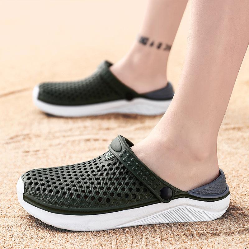 Unisex Fashion Beach Sandals Thick Sole Slipper Waterproof Anti-Slip Sandals Flip Flops Summer Breathable Mesh Sandals Beach Footwear Anti-Slip Slippers Quick Drying Sandals Stevvex