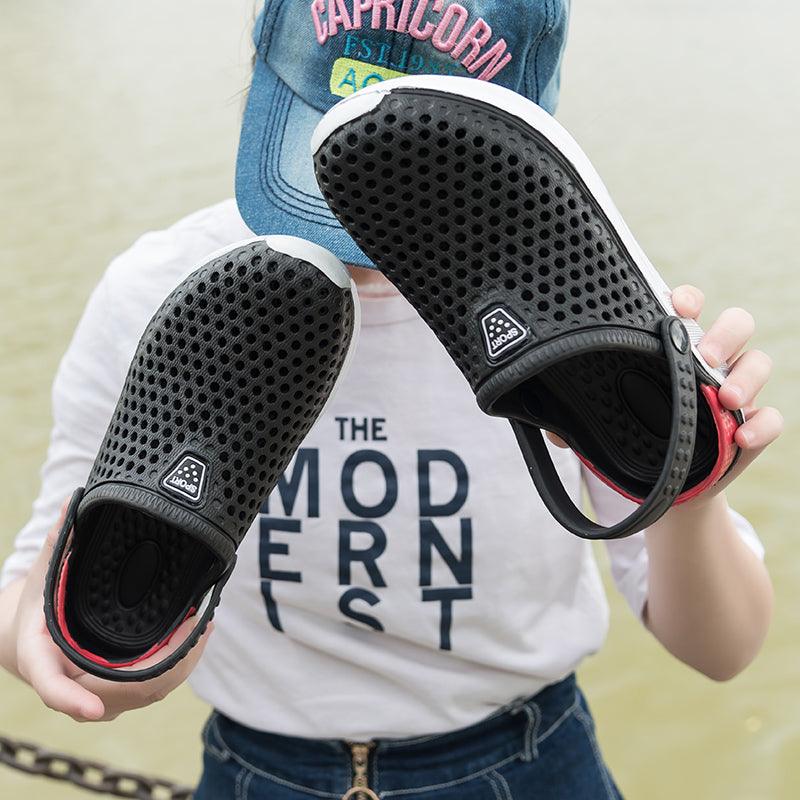 Unisex Fashion Beach Sandals Thick Sole Slipper Waterproof Anti-Slip Sandals Flip Flops Summer Breathable Mesh Sandals Beach Footwear Anti-Slip Slippers Quick Drying Sandals Stevvex