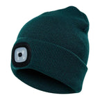 Unisex Fashion LED Light Knitted Hat For Men Women Trendy Elastic Beanie Cap Headlamp Winter Knit Lighted Headlight Headlamp Cap Stevvex