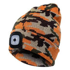 Unisex Fashion LED Light Knitted Hat For Men Women Trendy Elastic Beanie Cap Headlamp Winter Knit Lighted Headlight Headlamp Cap Stevvex