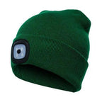 Unisex Fashion LED Light Knitted Hat For Men Women Trendy Elastic Beanie Cap Headlamp Winter Knit Lighted Headlight Headlamp Cap Stevvex