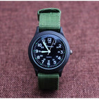 Unisex Fashion Nylon Fabric Kids Children Watch Sport Thin Students Canvas Quartz Dress Wristwatch Military Time Watch  Field Outdoor Sport Mens Wristwatch With Slip-Thru Nylon Band Stevvex