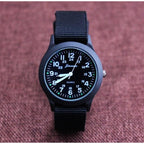 Unisex Fashion Nylon Fabric Kids Children Watch Sport Thin Students Canvas Quartz Dress Wristwatch Military Time Watch  Field Outdoor Sport Mens Wristwatch With Slip-Thru Nylon Band Stevvex