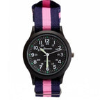 Unisex Fashion Nylon Fabric Kids Children Watch Sport Thin Students Canvas Quartz Dress Wristwatch Military Time Watch  Field Outdoor Sport Mens Wristwatch With Slip-Thru Nylon Band Stevvex