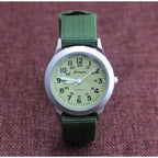 Unisex Fashion Nylon Fabric Kids Children Watch Sport Thin Students Canvas Quartz Dress Wristwatch Military Time Watch  Field Outdoor Sport Mens Wristwatch With Slip-Thru Nylon Band Stevvex