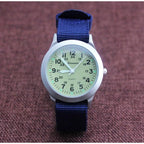 Unisex Fashion Nylon Fabric Kids Children Watch Sport Thin Students Canvas Quartz Dress Wristwatch Military Time Watch  Field Outdoor Sport Mens Wristwatch With Slip-Thru Nylon Band Stevvex
