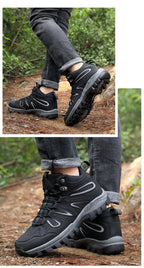 Unisex Hiking Sports Shoes Non-slip Men's Work Casual Shoes Outdoor Hunting Boots Waterproof High Top Winter Warm Outdoor Walking Lace Up Anti-Slip Breathable Ankle Booties