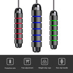 Unisex Jump Rope Tangle-Free Jumping Rope Speed With Ball Bearings Rapid Speed Jump Rope Cable And 6” Memory Foam Handles Ideal For Aerobic Exercise Like Speed Training Extreme Jumping Endurance Training And Fitness Gym 3M Stevvex
