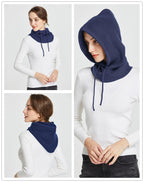 Unisex Knit Scarf Hood Hat Winter Women Cashmere Beanie Bonnet Lady Wool Neck Protect Balaclava Skellies Men Hooded Fashion Balaclava Shawl Women Winter Hat Soft Knitted Hooded Neck Collar Cap Beanie Hat Warm Scarf Unisex Bonnet Hooded Sc Stevvex