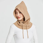 Unisex Knit Scarf Hood Hat Winter Women Cashmere Beanie Bonnet Lady Wool Neck Protect Balaclava Skellies Men Hooded Fashion Balaclava Shawl Women Winter Hat Soft Knitted Hooded Neck Collar Cap Beanie Hat Warm Scarf Unisex Bonnet Hooded Sc Stevvex
