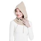Unisex Knit Scarf Hood Hat Winter Women Cashmere Beanie Bonnet Lady Wool Neck Protect Balaclava Skellies Men Hooded Fashion Balaclava Shawl Women Winter Hat Soft Knitted Hooded Neck Collar Cap Beanie Hat Warm Scarf Unisex Bonnet Hooded Sc Stevvex