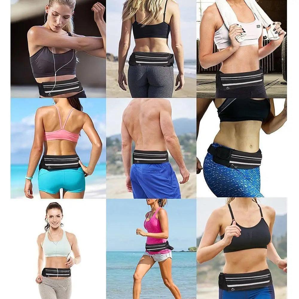 Unisex Lightweight Sport Pouch Classic Ultra-Thin Waterproof Mini Fanny Pack Unique Design Runners  Jogging Pocket Belt Stevvex