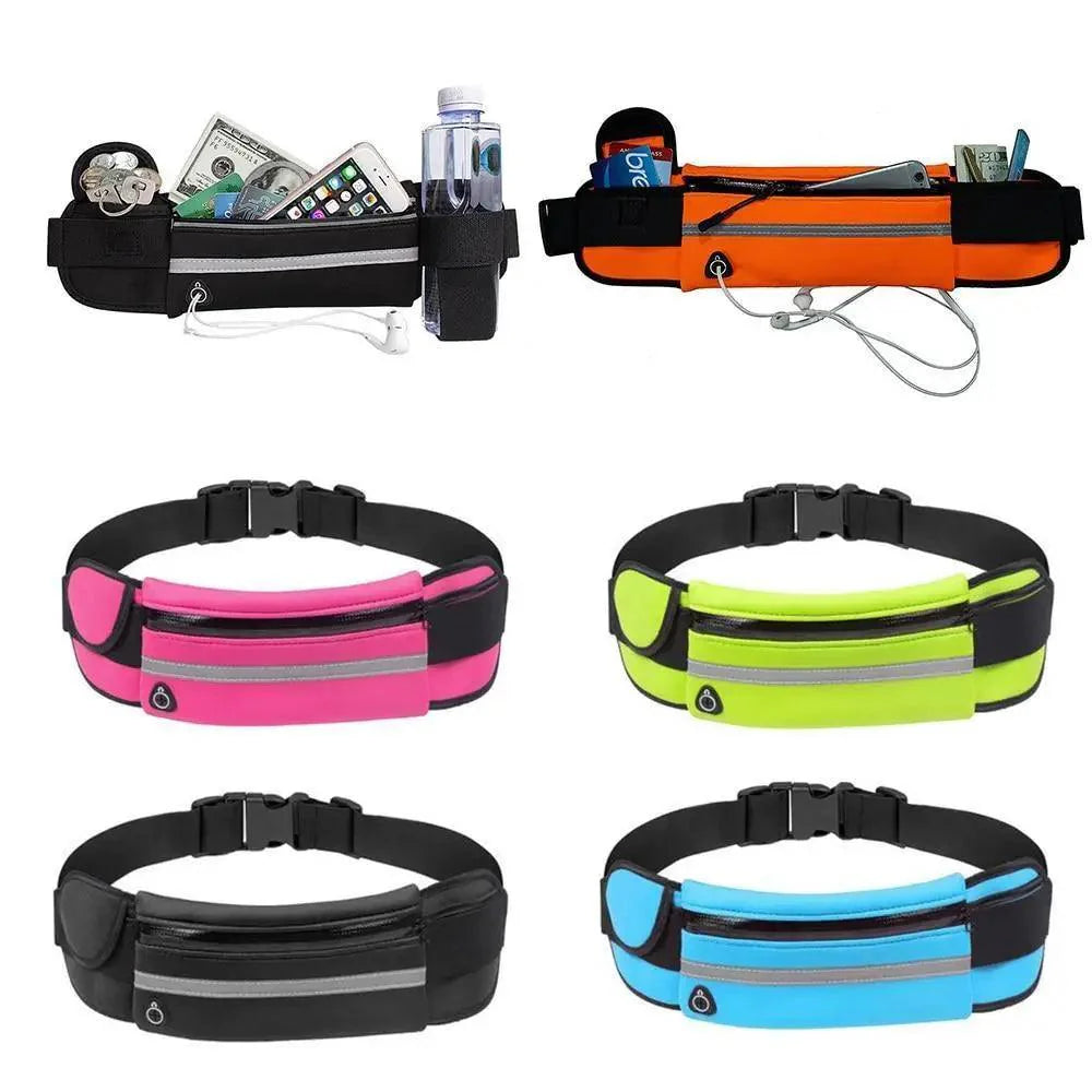 Unisex Lightweight Sport Pouch Classic Ultra-Thin Waterproof Mini Fanny Pack Unique Design Runners  Jogging Pocket Belt Stevvex