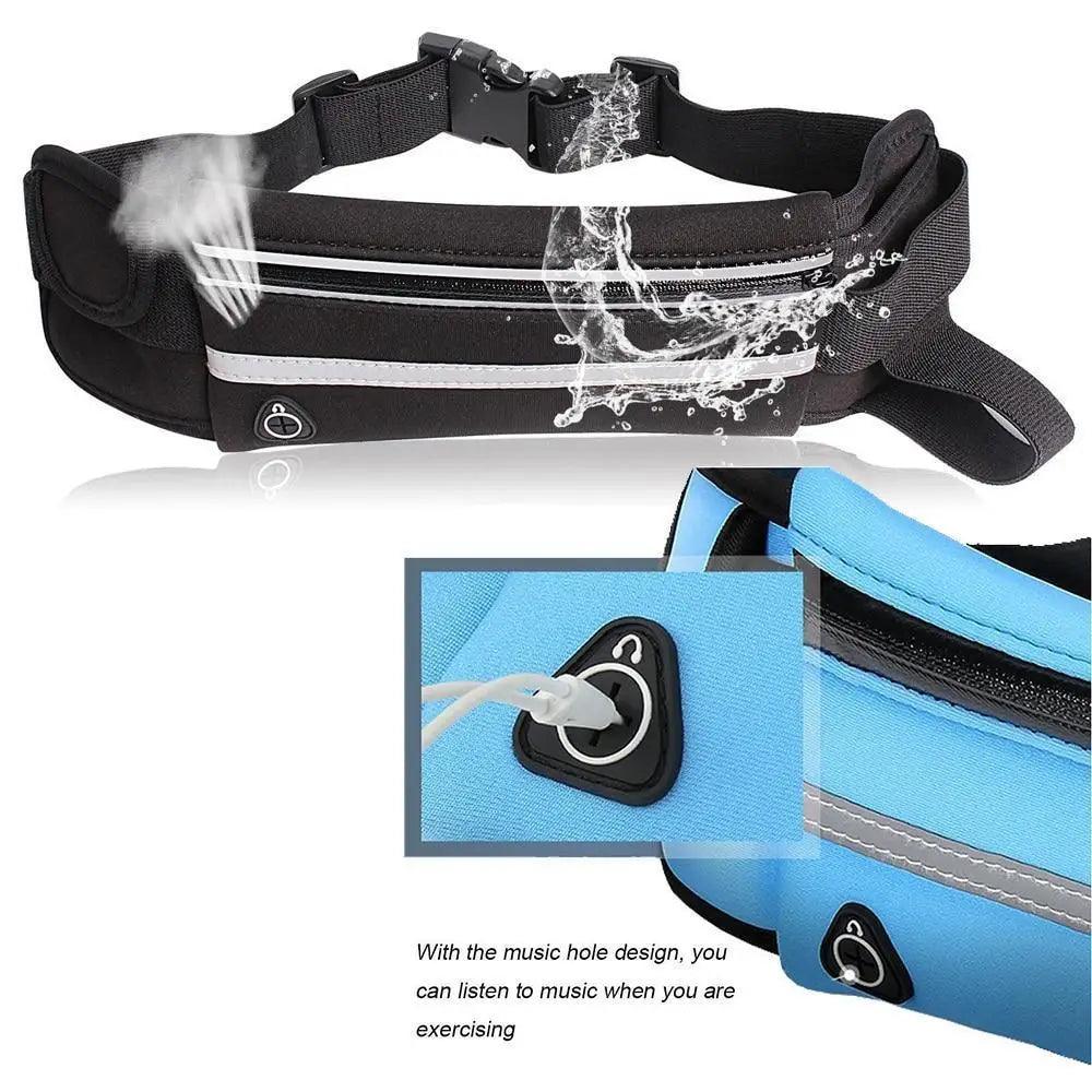 Unisex Lightweight Sport Pouch Classic Ultra-Thin Waterproof Mini Fanny Pack Unique Design Runners  Jogging Pocket Belt Stevvex