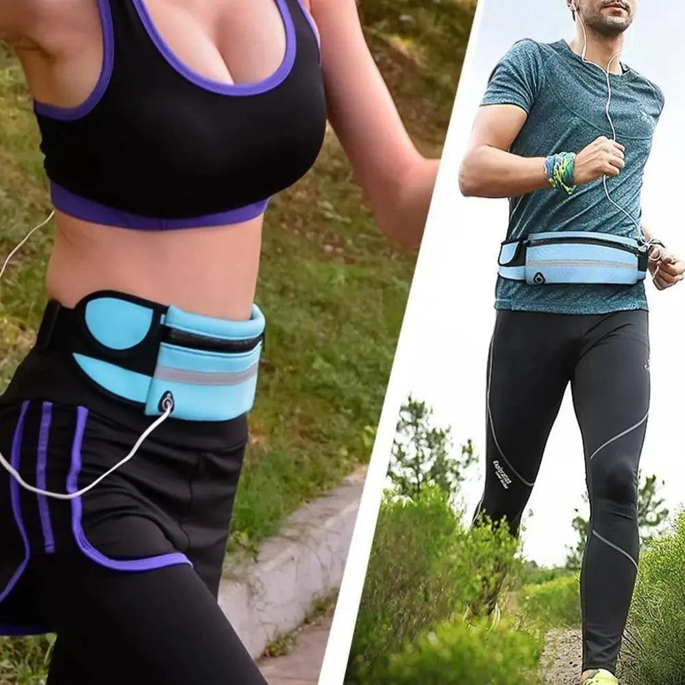 Unisex Lightweight Sport Pouch Classic Ultra-Thin Waterproof Mini Fanny Pack Unique Design Runners  Jogging Pocket Belt Stevvex