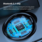 Unisex Lightweight Wireless Headphones Bluetooth 5.1 Headphones Waterproof Sport Earphone Headset Bluetooth Earpiece Sports Headphones Wireless Wearable Music Player Sweatproof Workout Portable Headphones LED Smart Screen Display Design Stevvex