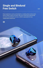 Unisex Lightweight Wireless Headphones Bluetooth 5.1 Headphones Waterproof Sport Earphone Headset Bluetooth Earpiece Sports Headphones Wireless Wearable Music Player Sweatproof Workout Portable Headphones LED Smart Screen Display Design Stevvex