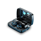 Unisex Lightweight Wireless Headphones Bluetooth 5.1 Headphones Waterproof Sport Earphone Headset Bluetooth Earpiece Sports Headphones Wireless Wearable Music Player Sweatproof Workout Portable Headphones LED Smart Screen Display Design Stevvex