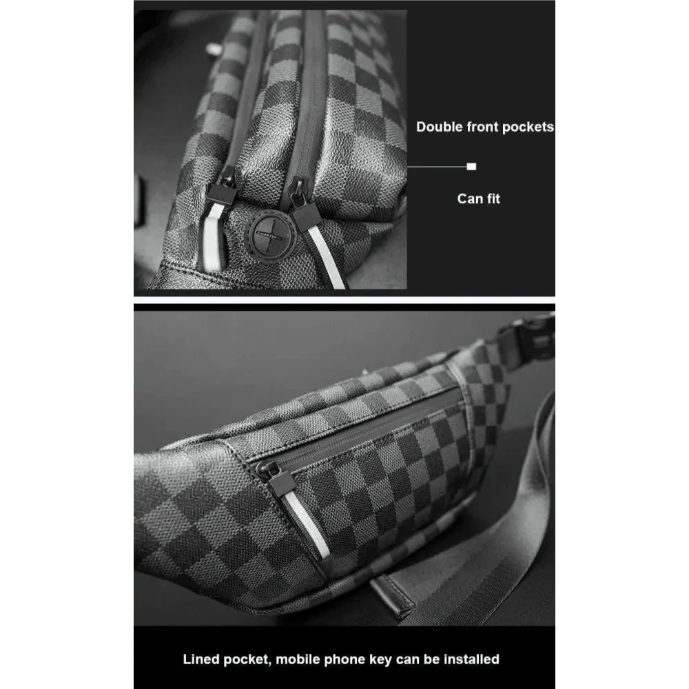 Unisex Luxury Black Fanny Pack Women Belt Bag Waist Purse Cross Body Bag Bum Fashionable Waist Bag For Traveling Stevvex