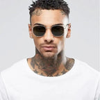 Unisex Luxury Summer Square Men Sunglasses UV400 Sun Glasses Women Metal Frame Glasses Ladies Eyewear Stevvex