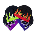 Unisex Modern Fire Design Soft Warm Beanies Comfortable Winter One Size Caps For Men And Women Stevvex
